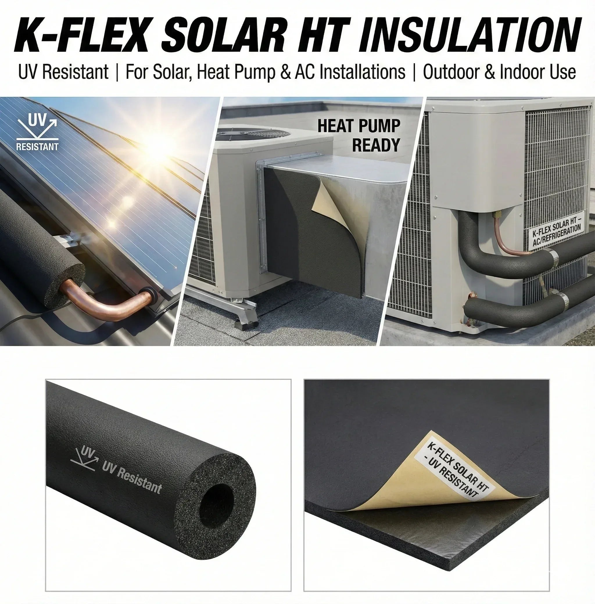 32mm K-FLEX SOLAR HT Sheet Insulation - 6m² Roll (1m × 6m) - kflexsupplies.com